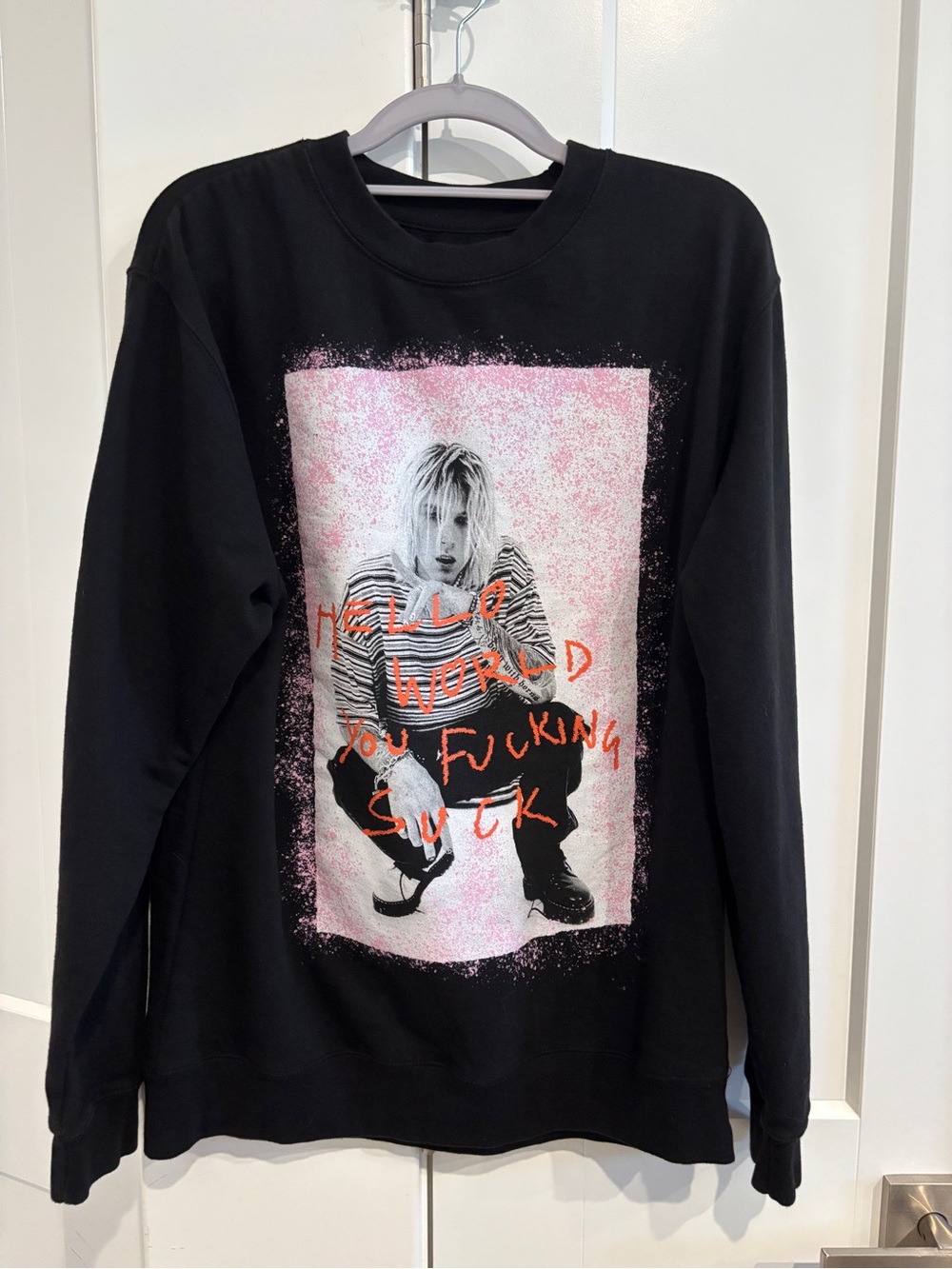 Machine Gun K Black Graphic Crewneck Sweatshirt 2021 Downfall Tour. Size M